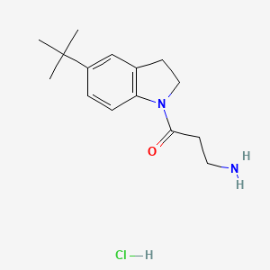 molecular formula C15H23ClN2O B7640603 3-Amino-1-(5-tert-butyl-2,3-dihydroindol-1-yl)propan-1-one;hydrochloride 