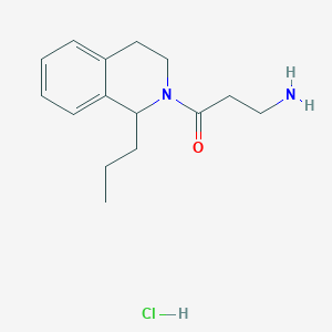 molecular formula C15H23ClN2O B7640628 3-amino-1-(1-propyl-3,4-dihydro-1H-isoquinolin-2-yl)propan-1-one;hydrochloride 