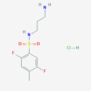 N-(3-aminopropyl)-2,5-difluoro-4-methylbenzenesulfonamide;hydrochloride