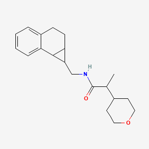 N-(1a,2,3,7b-tetrahydro-1H-cyclopropa[a]naphthalen-1-ylmethyl)-2-(oxan-4-yl)propanamide