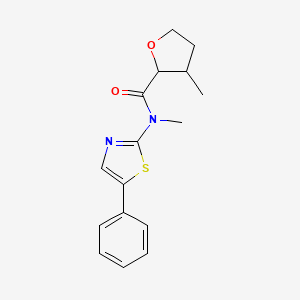 N,3-dimethyl-N-(5-phenyl-1,3-thiazol-2-yl)oxolane-2-carboxamide