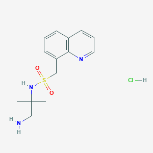 N-(1-amino-2-methylpropan-2-yl)-1-quinolin-8-ylmethanesulfonamide;hydrochloride