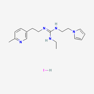 molecular formula C17H26IN5 B7640725 1-Ethyl-2-[2-(6-methylpyridin-3-yl)ethyl]-3-(2-pyrrol-1-ylethyl)guanidine;hydroiodide 