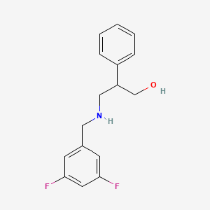 3-[(3,5-Difluorophenyl)methylamino]-2-phenylpropan-1-ol