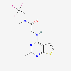 2-[(2-ethylthieno[2,3-d]pyrimidin-4-yl)amino]-N-methyl-N-(2,2,2-trifluoroethyl)acetamide