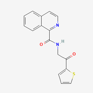 molecular formula C16H12N2O2S B7640753 N-(2-oxo-2-thiophen-2-ylethyl)isoquinoline-1-carboxamide 