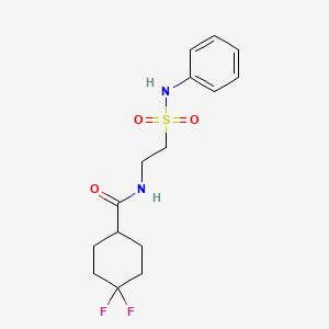 4,4-difluoro-N-[2-(phenylsulfamoyl)ethyl]cyclohexane-1-carboxamide