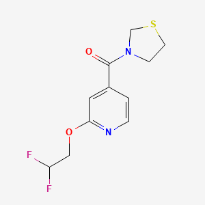 [2-(2,2-Difluoroethoxy)pyridin-4-yl]-(1,3-thiazolidin-3-yl)methanone