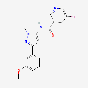 5-fluoro-N-[5-(3-methoxyphenyl)-2-methylpyrazol-3-yl]pyridine-3-carboxamide