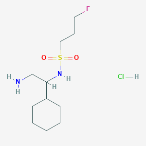 N-(2-amino-1-cyclohexylethyl)-3-fluoropropane-1-sulfonamide;hydrochloride