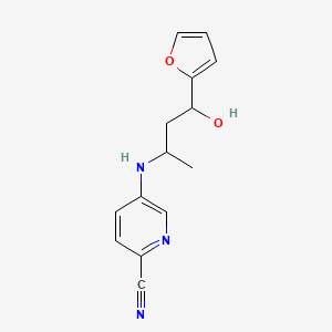 5-[[4-(Furan-2-yl)-4-hydroxybutan-2-yl]amino]pyridine-2-carbonitrile