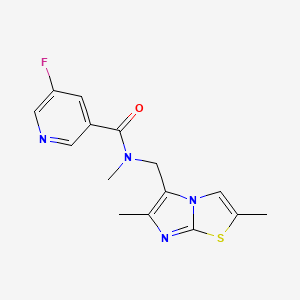 N-[(2,6-dimethylimidazo[2,1-b][1,3]thiazol-5-yl)methyl]-5-fluoro-N-methylpyridine-3-carboxamide