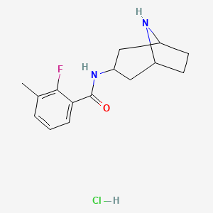 N-(8-azabicyclo[3.2.1]octan-3-yl)-2-fluoro-3-methylbenzamide;hydrochloride