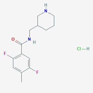 2,5-difluoro-4-methyl-N-(piperidin-3-ylmethyl)benzamide;hydrochloride