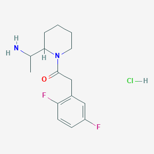 1-[2-(1-Aminoethyl)piperidin-1-yl]-2-(2,5-difluorophenyl)ethanone;hydrochloride