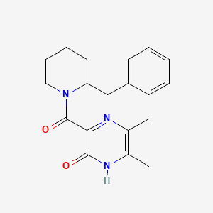 molecular formula C19H23N3O2 B7640943 3-(2-benzylpiperidine-1-carbonyl)-5,6-dimethyl-1H-pyrazin-2-one 