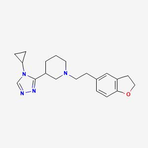 3-(4-Cyclopropyl-1,2,4-triazol-3-yl)-1-[2-(2,3-dihydro-1-benzofuran-5-yl)ethyl]piperidine