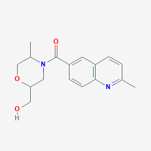 molecular formula C17H20N2O3 B7640952 [2-(Hydroxymethyl)-5-methylmorpholin-4-yl]-(2-methylquinolin-6-yl)methanone 