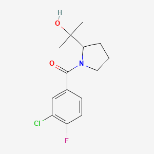 (3-Chloro-4-fluorophenyl)-[2-(2-hydroxypropan-2-yl)pyrrolidin-1-yl]methanone