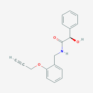 (2R)-2-hydroxy-2-phenyl-N-[(2-prop-2-ynoxyphenyl)methyl]acetamide