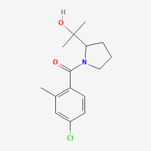 molecular formula C15H20ClNO2 B7641003 (4-Chloro-2-methylphenyl)-[2-(2-hydroxypropan-2-yl)pyrrolidin-1-yl]methanone 