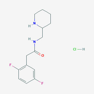 2-(2,5-difluorophenyl)-N-(piperidin-2-ylmethyl)acetamide;hydrochloride