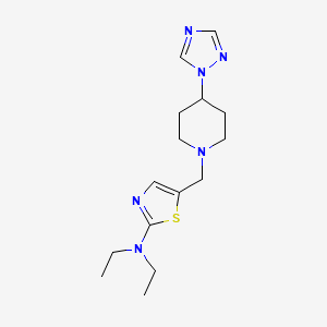 N,N-diethyl-5-[[4-(1,2,4-triazol-1-yl)piperidin-1-yl]methyl]-1,3-thiazol-2-amine