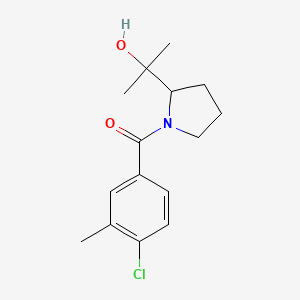 molecular formula C15H20ClNO2 B7641045 (4-Chloro-3-methylphenyl)-[2-(2-hydroxypropan-2-yl)pyrrolidin-1-yl]methanone 