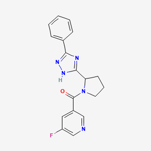 (5-fluoropyridin-3-yl)-[2-(3-phenyl-1H-1,2,4-triazol-5-yl)pyrrolidin-1-yl]methanone