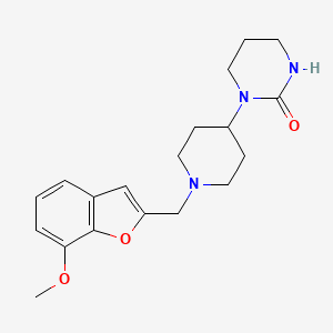 1-[1-[(7-Methoxy-1-benzofuran-2-yl)methyl]piperidin-4-yl]-1,3-diazinan-2-one