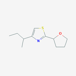 molecular formula C11H17NOS B7641119 4-Butan-2-yl-2-(oxolan-2-yl)-1,3-thiazole 