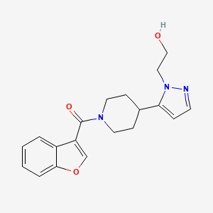 1-Benzofuran-3-yl-[4-[2-(2-hydroxyethyl)pyrazol-3-yl]piperidin-1-yl]methanone