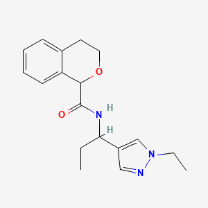 N-[1-(1-ethylpyrazol-4-yl)propyl]-3,4-dihydro-1H-isochromene-1-carboxamide