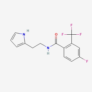 4-fluoro-N-[2-(1H-pyrrol-2-yl)ethyl]-2-(trifluoromethyl)benzamide