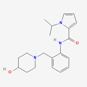 N-[2-[(4-hydroxypiperidin-1-yl)methyl]phenyl]-1-propan-2-ylpyrrole-2-carboxamide