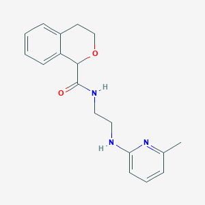 N-[2-[(6-methylpyridin-2-yl)amino]ethyl]-3,4-dihydro-1H-isochromene-1-carboxamide