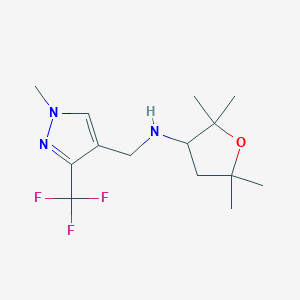 2,2,5,5-tetramethyl-N-[[1-methyl-3-(trifluoromethyl)pyrazol-4-yl]methyl]oxolan-3-amine