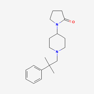 molecular formula C19H28N2O B7641206 1-[1-(2-Methyl-2-phenylpropyl)piperidin-4-yl]pyrrolidin-2-one 