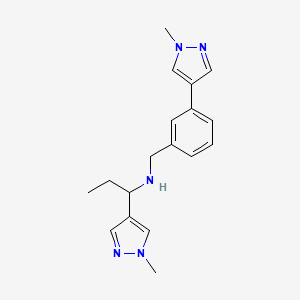 1-(1-methylpyrazol-4-yl)-N-[[3-(1-methylpyrazol-4-yl)phenyl]methyl]propan-1-amine