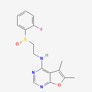 N-[2-(2-fluorophenyl)sulfinylethyl]-5,6-dimethylfuro[2,3-d]pyrimidin-4-amine