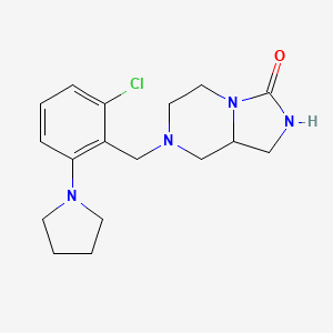 7-[(2-Chloro-6-pyrrolidin-1-ylphenyl)methyl]-1,2,5,6,8,8a-hexahydroimidazo[1,5-a]pyrazin-3-one