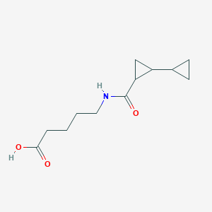 molecular formula C12H19NO3 B7641261 5-[(2-Cyclopropylcyclopropanecarbonyl)amino]pentanoic acid 