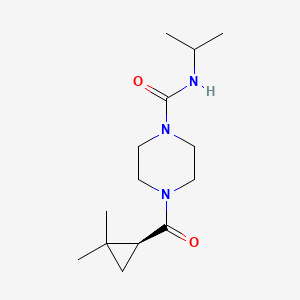 4-[(1S)-2,2-dimethylcyclopropanecarbonyl]-N-propan-2-ylpiperazine-1-carboxamide