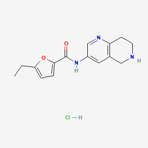 molecular formula C15H18ClN3O2 B7641277 5-ethyl-N-(5,6,7,8-tetrahydro-1,6-naphthyridin-3-yl)furan-2-carboxamide;hydrochloride 