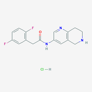 2-(2,5-difluorophenyl)-N-(5,6,7,8-tetrahydro-1,6-naphthyridin-3-yl)acetamide;hydrochloride