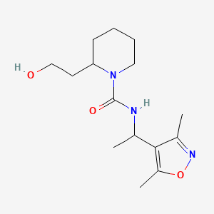 N-[1-(3,5-dimethyl-1,2-oxazol-4-yl)ethyl]-2-(2-hydroxyethyl)piperidine-1-carboxamide