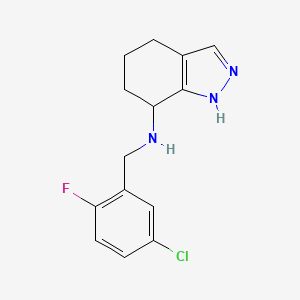 N-[(5-chloro-2-fluorophenyl)methyl]-4,5,6,7-tetrahydro-1H-indazol-7-amine