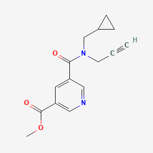 Methyl 5-[cyclopropylmethyl(prop-2-ynyl)carbamoyl]pyridine-3-carboxylate