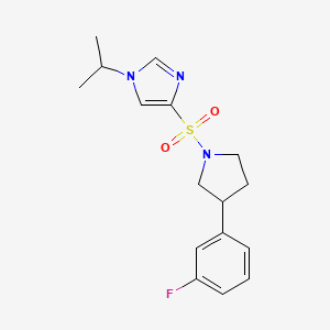 4-[3-(3-Fluorophenyl)pyrrolidin-1-yl]sulfonyl-1-propan-2-ylimidazole