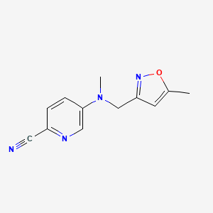 5-[Methyl-[(5-methyl-1,2-oxazol-3-yl)methyl]amino]pyridine-2-carbonitrile